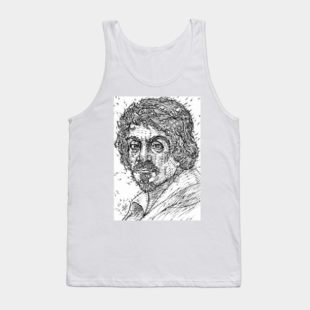 CARAVAGGIO ink portrait Tank Top by lautir